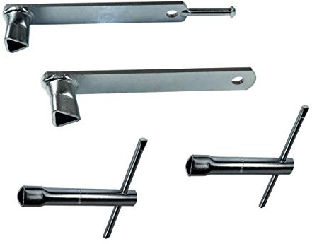 SN-TEC Dreikantschlüssel Set, Pfostenschlüssel, Feuerwehrschlüssel (4er Set)