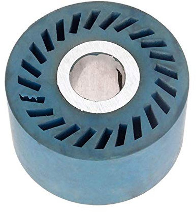 Rueda de contacto de goma con ranuras sólidas de 86 * 50 mm para lijadora de banda, pulido, biselado, muela abrasiva, banda abrasiva, 86x50x25 mm sólido