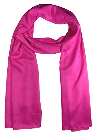 WESTEND CHOICE Ladies Scarves Large Plain Rayon Scarf Shawl Women Head Scarf Stole Neck Wrap women's scarves & wraps 180x70 cm (Fuchsia)