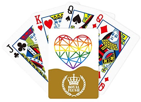 Rainbow Modelling Heart LGBT Royal Flush Poker Spielkartenspiel