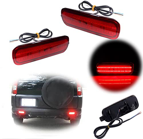 GTINTHEBOX Red Lens LED Rear Fog Bumper Reflector Brake Tail Lights Compatible with 2002 2003 2004 Honda CR-V