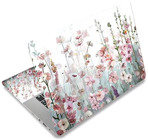 DINKY Laptop Skin Sticker Decal, 12 13 13.3 14 15 15.4 15.6 inch Laptop Universal Reusable Vinyl Skin Stickers Cover Art Decal Notebook PC Personalized Protector-Wildwill Flora