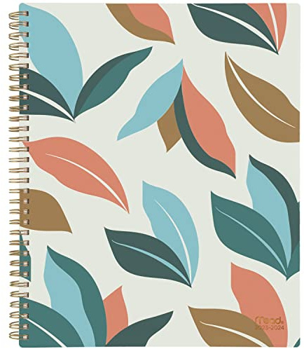 Mead 2023–2024 Planer, akademischer Wochen- und Monatsplan, 21,6 x 27,9 cm, groß, Palmblätter (1317P-905A)
