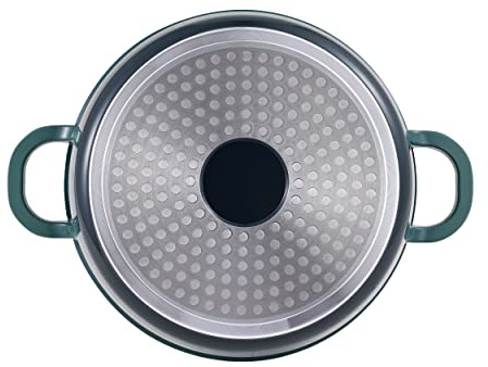 BERGNER Excalibur | Cacerola de 20 cm de Diametro y 9 cm de altura | Con Tapa | Fabricada de Aluminio Fundida | Apto para Horno e inducción | Verde