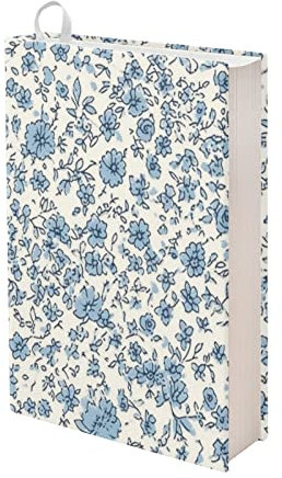 Kuiaobaty Buchhülle mit Blumenmuster, für 27,9 x 22,9 cm, waschbar, Blau