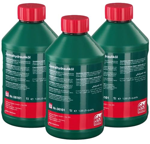 febi bilstein Hydrauliköl für die Zentralhydraulik, Servolenkung und Niveauregulierung,3x 1 Liter
