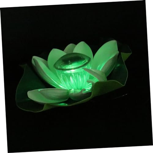 Kisangel 2 Stück Lotus-Lichter Nachtlicht Künstliche Lotus-Außenpflanzen Für Draußen Lotus-Teich-Lichter Solar-Lotus- Lilien-Pool-Licht Lotus-Blumen-Dekor