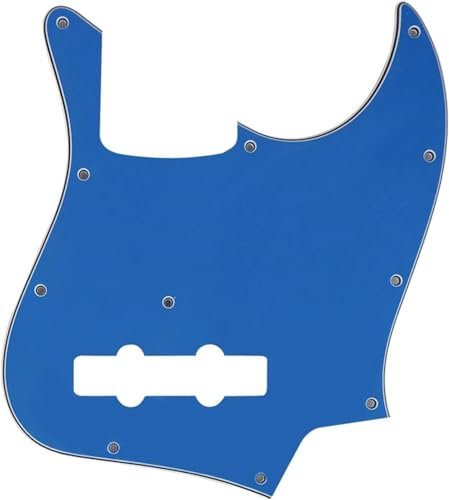 Gitarren-Pickguard für USA/mexikanische Fender, 5-saitig, Jazz-Bass-Stil, Schlagplatte (4-lagig, blau)