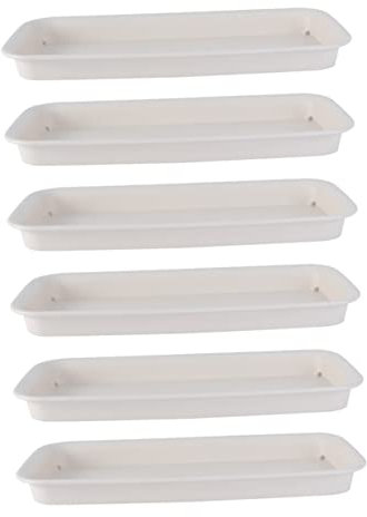 Sosoport Soucoupes pour Pots de Fleurs Lot de 6, Plastique Robuste, Dimensions 21x8,5 Cm, Adaptés pour Jardinières et Usage Extérieur