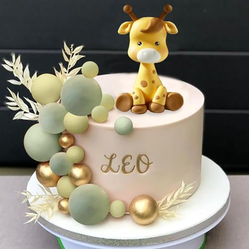 Kuchen Dekoration: 15 Stück Tortendeko Kugeln, Dschungel Tiere, Ball Cake Topper für Geburtstagsfeier, Babyparty (A)