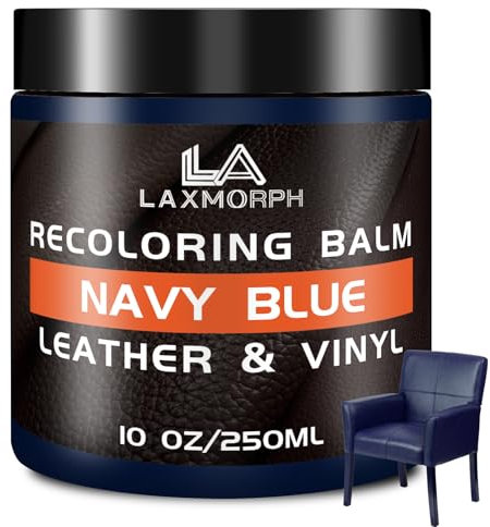 Laxmorph Kit di Riparazione della Pelle Blu Scuro, 250ml Cura liquida della Pelle per Divano in Pelle, Colore della Pelle, Kit di Riparazione della Similpelle per la Riparazione di divani
