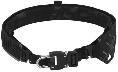 Jungle Leopard Taktischer Gürtel Molle Schnellverschluss Metallschnalle Jagd Kampftraining Gürtel Paintball Airsoft Schießgürtel 2 in 1(BA-34 BCP,L)