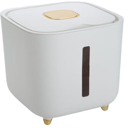 Dispenser per cereali - Contenitore per riso da 10 kg, contenitore ermetico per alimenti con coperchio | Secchio per riso resistente all'umidità, contenitore per alimenti per noci, cereali, riso, 27,2