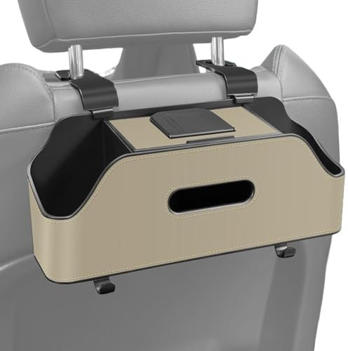 Auto-Rücksitz-Organizer, Rücksitz-Auto-Organizer,Stauraum für die Rückenlehne des Autositzes mit Taschentuchbox, 2 Getränkehaltern, Haken für die Kopfstütze - Multifunktionale Kopfstütze auf dem Rücks