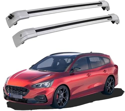 MJHVGTFRF Auto Dachträger für Ford Focus Wagon 2018 2019, Roof Rack Dach Rack Abdeckung Fahrradträger Dachboxen Querträger Relingträger Zubehör