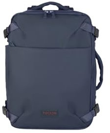 Tucano Tugò Dry M, Zaino Impermeabile per Laptop 15.6, 30 x 40 x 18 cm, Blu, con Cerniere Antipioggia