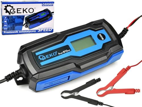 BSD Caricabatterie Automatizzato Multiuso 6/12V 4A per Batterie AGM, Gel e Litio-Fosfato con Display LCD e Modalità di Mantenimento