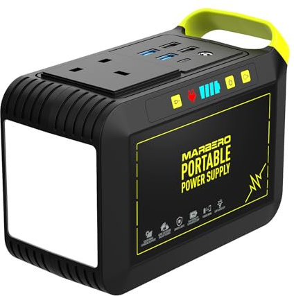 MARBERO Portable Power Station 88.8Wh Camping Power Pack Solar Generator with AC Plug Socket 120W Peak Fast Charging Power Bank for Home Backup Outage Emergency Outdoor Adventure Picnic Travel RV