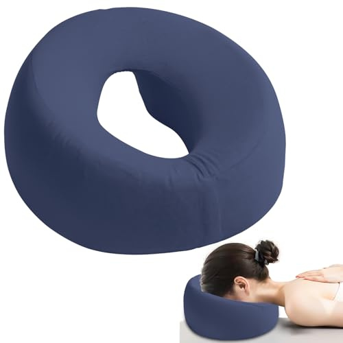LEKEFETO Massage-Gesichtswiegenkissen: Massage Kopfstütze für Bett, U-förmiges Massage Gesichtskissen aus Memorys-Schaum, Abnehmbar Massagekissen Kopf Loch für Spa Salon Schönheitssalon Massagebett