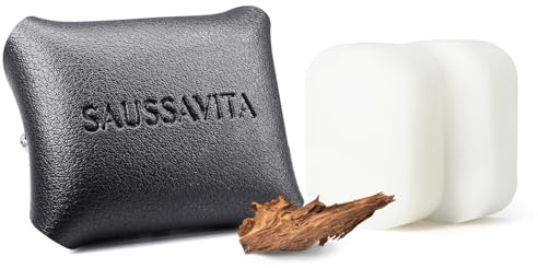 Lot de 2 Diffuseurs de Désodorisants pour Voiture, Désodorisant Voiture Senteur Santal, Longue Durée 30 Jours, Noir