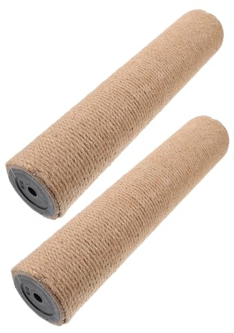 DECOMELODY Reemplazo De Poste Rascador para Gatos Repuestos para Árbol De Gato De Interior Accesorio De Bricolaje 2 Piezas 11.81 X 2.36 X 2.36 in