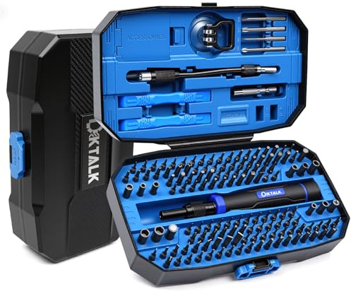 152-in-1 Precision Screwdriver Set with 140 CRV Steel Bits,Magnetic Storage Case&12 Accessories–All-in-One Electronics Repair Kit for iPhone,MacBook,Laptop,Game Console,Phone,Tablet,Drone&Small Gadget