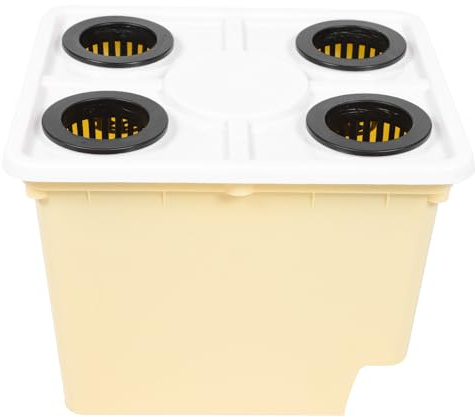 Gadpiparty Cestas Hidropónicas de Plástico Amarillas 4 Orificios para Cultivo sin Tierra Barriles para Plantar Frutas y Verduras Invernadero Suministros de Jardinería para Hidroponía y