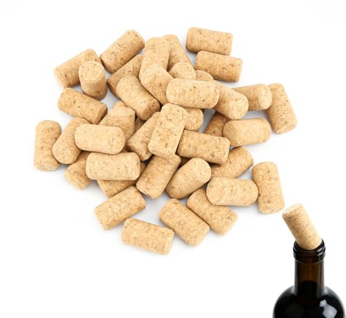 70 corchos de vino para manualidades, tapones de botella para botellas, tapones de botella para manualidades, tapones de vino rectos de madera, tapones de corcho de madera suave natural para vinos