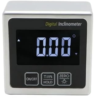 Digitaler Winkelmesser, Winkelmesser, Neigungsmesser, mit magnetischer Basis und Hintergrundbeleuchtung, digitaler Winkelmesser aus Metall(5415-90A)