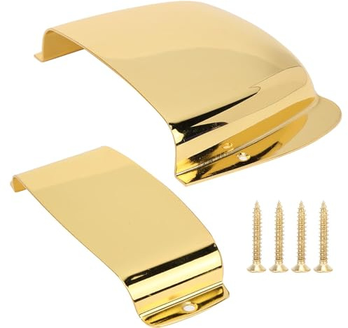 Pickup Bridge Cover, Vintage Jazz Bass Pickup Cover Guitar Accessories Iron Protector for Jazz Bass and Bridge Plate (Gold)