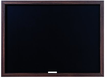 Bi-Office Optimum - Pizarra de Tiza, 60 x 45 cm, Marco MDF, color nogal