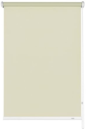 Gardinia Seitenzug-Rollo zum Abdunkeln, Decken-, Wand- oder Nischenmontage, Lichtundurchlässig, Alle Montage-Teile inklusive, Creme, 92 x 180 cm (BxH), 6391092180