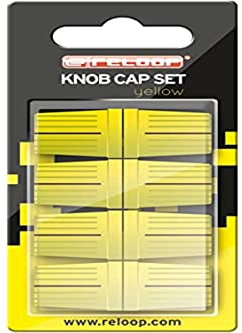 Reloop Knob Cap Set yellow - 8 Knob Caps, Gummierung für mehr Grip, kompatibel mit vielen DJ-Mixern und Controllern, gelb KNOB-CAP-YELLOW