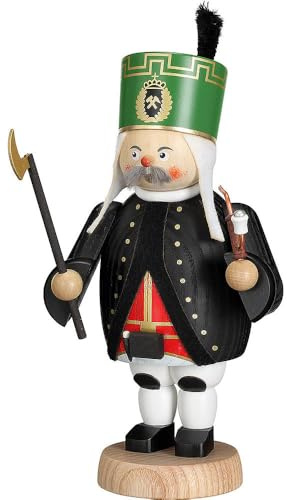 Seiffener Volkskunst | Räuchermännchen Erzgebirge | Gemütliche Typen 21 cm | Räucherfigur | Erzgebirgische Volkskunst | 12666 | Bergmann