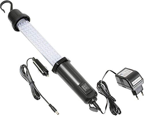 as - Schwabe Akku LED Handleuchte 3 W, 200 Lumen - 6.400 K Tageslicht | Inspektionslampe mit Aufhängehaken und Magnet - Werkstattlampe - Arbeitsleuchte mit Netzladeadapter - IP20, 42435