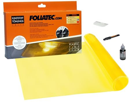 FOLIATEC Kunststoff Tönungsfolie Folie für Auto Innenraum, gelb, 30 x 100 cm