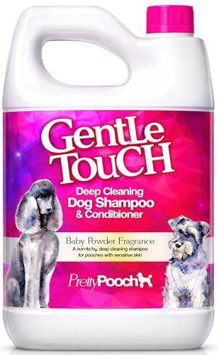 Pretty Pooch Gentle Touch Dog Shampoo & Conditioner (Baby Powder Fragrance) - A Non-itchy, Professional Deep Cleaning Shampoo for Dogs with Sensitive Skin! (5 Litre Baby Powder)
