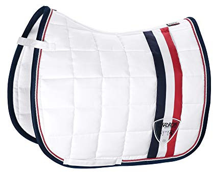 Eskadron Basic Big Square White, Navy u. Chilli red, Größe:Pony Dressur (PD), Farbe:White