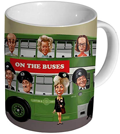 Keramik-Kaffeetasse mit Aufschrift On The Buses #2