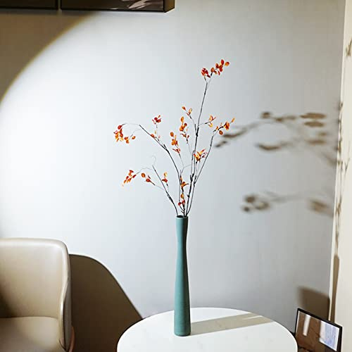 Cutfouwe Vase Schmal 50cm Hoch für Pampasgras,Keramik Bodenvase Dekozweige,Blumenvase Trockenblumen,Handbuch Blau Schwarz Vasen Deko Modern Wohnzimmer Büro Hochzeit Tischdeko (Blau 50cm)