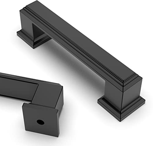 Asidrama 10 Pack 3 Inch(76mm) Matte Black Kitchen Cabinet Handles Cabinet Pulls Kitchen Cabinet Hardware for Cupboard Drawer Pulls