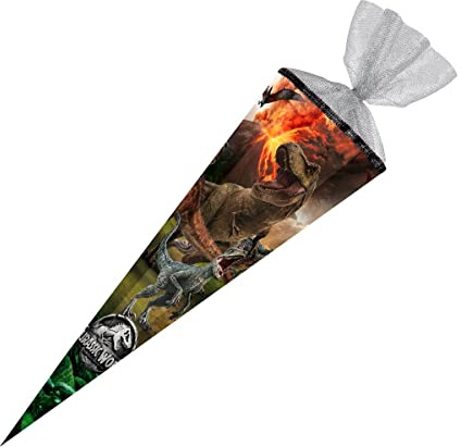Schultüte mit Gravur / Zuckertüte / 85cm / eckig / Dinosaurier