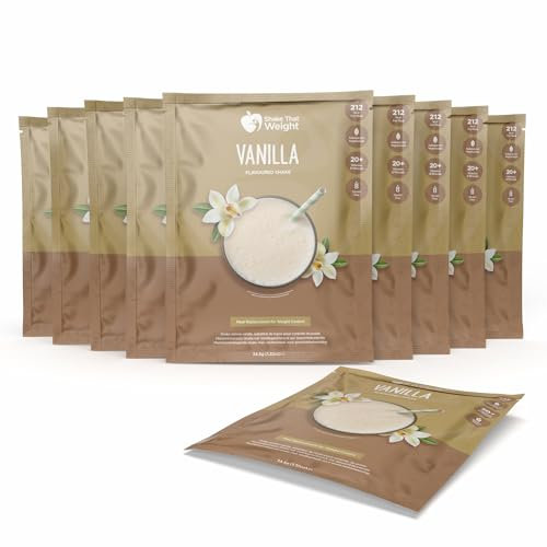 Shake That Weight 10x Diet Shakes - Vanilla Meal Replacement Plan for Weight Loss - Very Low-Calorie Diet - VLCD - High Protein, High Fibre, Gluten Free, Vegetarian