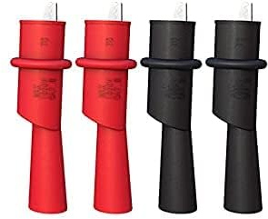 4PCS Multimeter Crocodile Clips, Insulated Crocodilian Clip, Alligator Clip, Crocodile Clamp Electrical Clamp for Multimeter Testing Probe, Black and Red