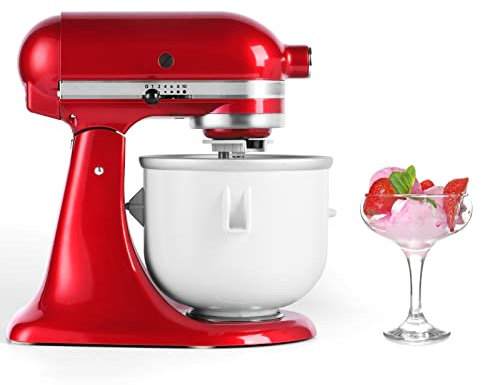 Ice Cream Maker Attachment for Kitchenaid Stand Mixer,2-Quart Frozen Yogurt - Ice Cream & Sorbet Gelato Maker,Fits 4.5 qt and Larger Mixers