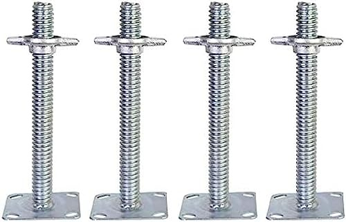 Rueda De Andamio, Varilla De Tornillo, Varilla De Tornillo Ajustable, Pie De Varilla De Ajuste De Altura Alargada Firmemente Soldada, Especial para Andamios De Mano,30 Mm,YUYANAIAI