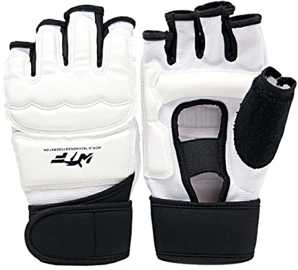 Punch Bag Boxing Gloves Karate Mitts Half Finger MMA Gloves for Grappling Martial Arts Training Black and White Cut Open Palm Maya Hide Leather Sparring gloves Mitts MMA Body Combat Taekwondo Training