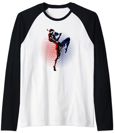 Muay Thai MMA Fighter Kampfsport Kickboxen Handschuhe Boxen Raglan