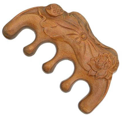 minkissy Holzkamm Mit Breiten Zähnen Aus Sandelholz Für Massage Antistatisches Design Zum Schutz Der Haare Und Anregung Der Kopfdurchblutung