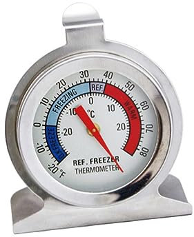Sosoport 6stücke Kühlschrankthermometer Edelstahl-temperaturanzeige für Gefrierschrank Langlebiges Thermometer Passend für Zuhause und Büro